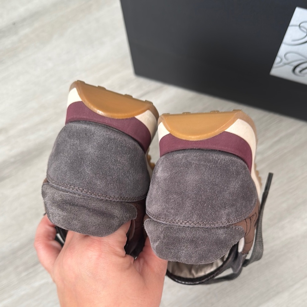 Brunello Cucinelli Gray and Brown Sneakers - Picture 4 of 6